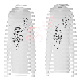 てんとう虫愛好家のためのフラワータンポポてんとう虫シャツ 長袖Tシャツ - Kawaiitshirt