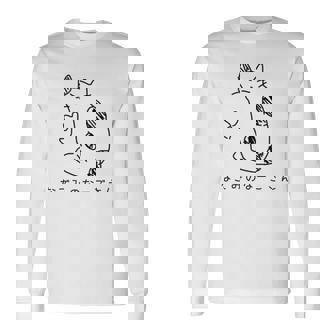 なごみのなーごさん 黒版 長袖Tシャツ - Kawaiitshirt