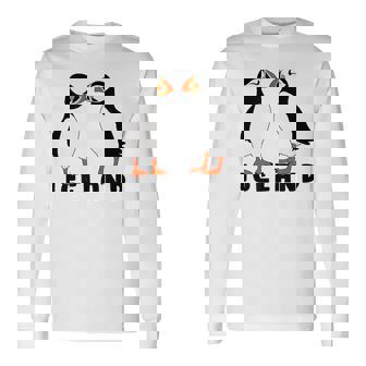 アイスランドのキュートなパフィン2個 長袖Tシャツ - Kawaiitshirt