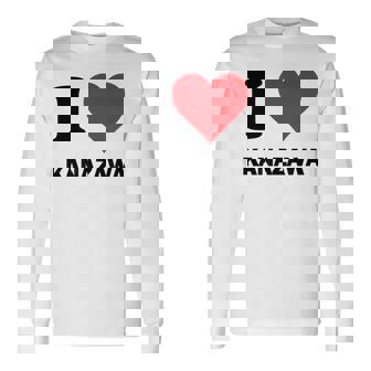 アイハート 金沢 日本大好き 日本土産 長袖Tシャツ - Kawaiitshirt