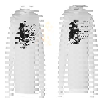 イエスは非武装の黒人だった 長袖Tシャツ - Kawaiitshirt