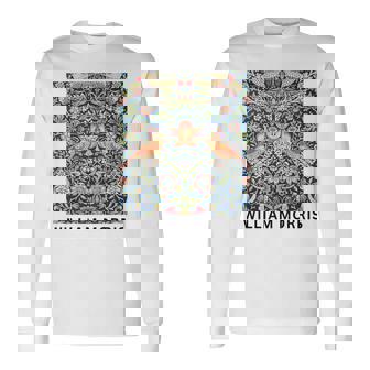 ウィリアム・モリス いちご泥棒 ポスター ビンテージ タペストリー William Morris 長袖Tシャツ - Kawaiitshirt