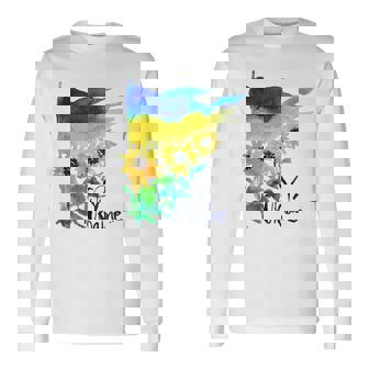 ウクライナ国旗 ひまわりの愛 ウクライナの強い服 長袖Tシャツ - Kawaiitshirt