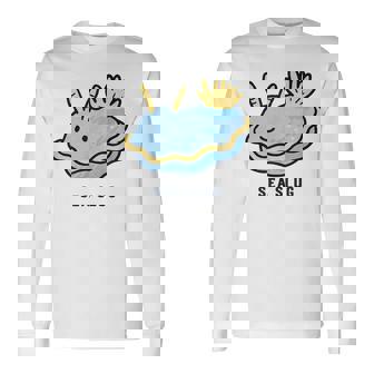 ウミウシ 海牛ealug イラスト ゆるい 簡単 おもしろ かわいい 動物 人気 海洋生物 長袖Tシャツ - Kawaiitshirt