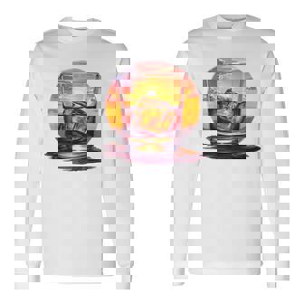 エレガントなウイスキーの夕日 長袖Tシャツ - Kawaiitshirt