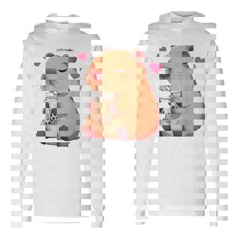 カピバラバブルティー 長袖Tシャツ - Kawaiitshirt