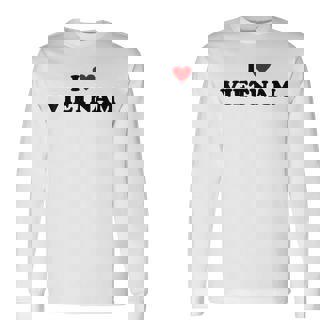 カントリーハートプライド-ファニーアイラブベトナム 長袖Tシャツ - Kawaiitshirt