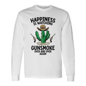 ガンスモークを何度も見るロングブランチサルーン 長袖Tシャツ - Kawaiitshirt