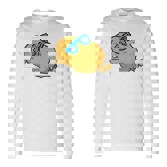 サングラスでかわいいポテチ リラックスポテチ 長袖Tシャツ - Kawaiitshirt