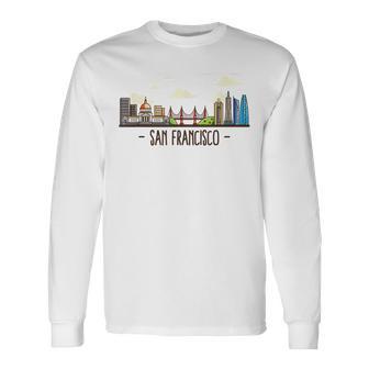 サンフランシスコカリフォルニアアメリカ合衆国-お土産 Usa 長袖Tシャツ - Kawaiitshirt