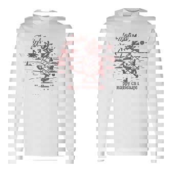 サーフィン パイナップル レトロ ビーチ ヤシの木 トロピカル 美学 長袖Tシャツ - Kawaiitshirt