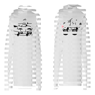ジャパニーズホワイト スポーツカー Jdm オートクロス レーシングロードスター 長袖Tシャツ - Kawaiitshirt