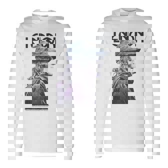 ジョン・レノン 平和な色調の肖像画 長袖Tシャツ - Kawaiitshirt