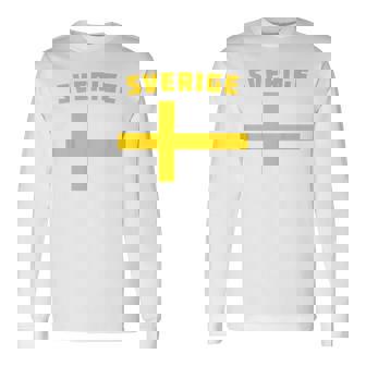 スウェーデンサッカースウェーデン国旗 ファンジャージ 長袖Tシャツ - Kawaiitshirt