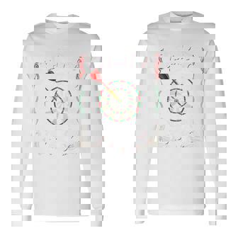 バックプリント ダーツ スポーツ ダーツボード アローダーツクラブ協会 長袖Tシャツ - Kawaiitshirt