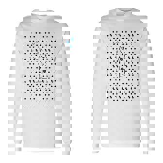 チンアナゴ《ドット柄 水玉模様》【どうぶつフレンズ】魚 水族館の生き物 かわいい 面白い 動物 長袖Tシャツ - Kawaiitshirt