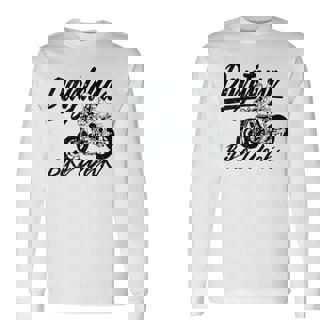 デイトナdaytona ビーチバイクウィーク レトロアンティーク調オートバイデザイン 長袖Tシャツ - Kawaiitshirt