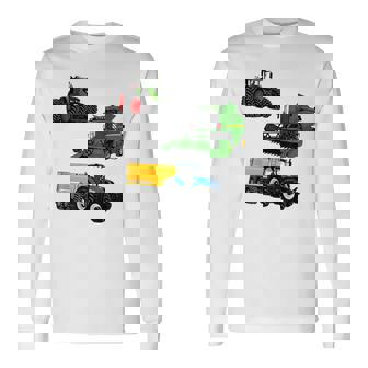 トラクター トラクター コンバインハーベスター 農家 農業 長袖Tシャツ - Kawaiitshirt