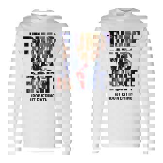 トランプはすべてについて正しかった-トランプ・キス・フラッグ 長袖Tシャツ - Kawaiitshirt