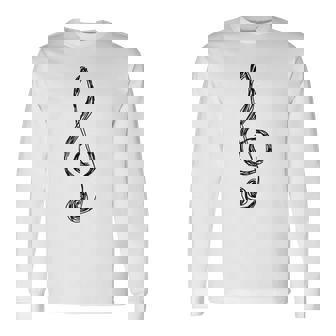 ト音記号 音楽記号 描画スケッチ 長袖Tシャツ - Kawaiitshirt