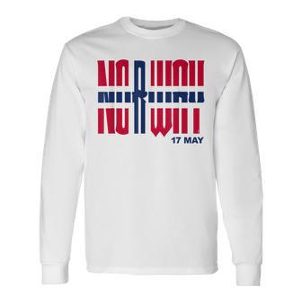 ノルウェーの国旗またはノルウェーの日のノルウェーの国旗 Norway Flag Yttende Mai 長袖Tシャツ - Kawaiitshirt