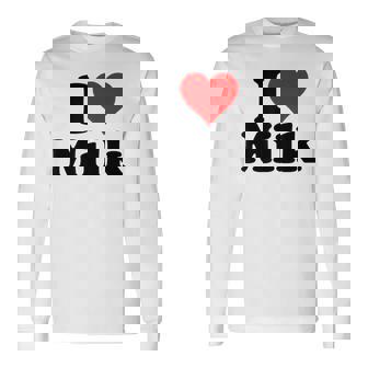 ハートミルクが大好き 長袖Tシャツ - Kawaiitshirt