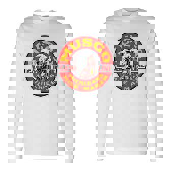 バックプリントのみ レトロ ヴィンテージ ガソリンスタンド ムスゴ ガソリンオイル 長袖Tシャツ - Kawaiitshirt