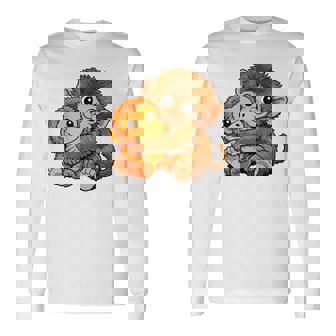 パンチ君 廃猿 日本 動物園 パンチ ぬいぐるみ 長袖Tシャツ - Kawaiitshirt