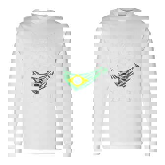 ビンテージ ブラジルの旗 面白い ブラジル 猫 サングラス 長袖Tシャツ - Kawaiitshirt