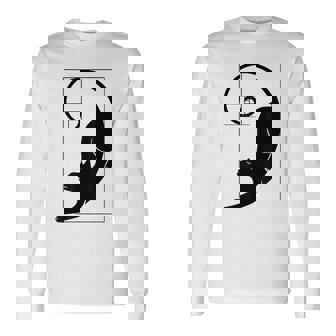 フィボナッチキャット 黄金比プリント 長袖Tシャツ - Kawaiitshirt