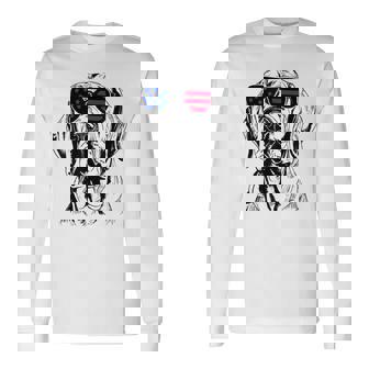 フィラ ブラジレイロ 犬 7月4日 アメリカ国旗 長袖Tシャツ - Kawaiitshirt