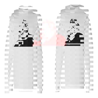 フリードリヒ・ニーチェステンシル 長袖Tシャツ - Kawaiitshirt