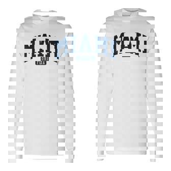 フロリダ州マイアミ Fl カレッジ大学スタイル ネイビー 長袖Tシャツ - Kawaiitshirt