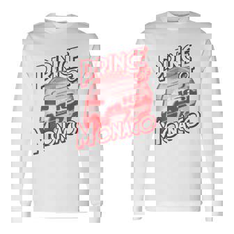 プリンス・オブ・モナコ 16 ミニマリスト レーシングの背景 長袖Tシャツ - Kawaiitshirt