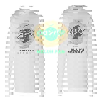 メロンパン メロン イラスト かわいい レトロ 昭和 菓子パン メロンパン好き おもしろ 長袖Tシャツ - Kawaiitshirt