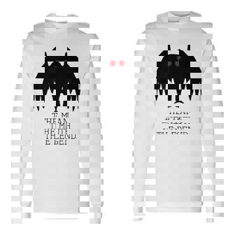 モスマン男女兼用クールクリプティッドモンスターウィアード 長袖Tシャツ - Kawaiitshirt