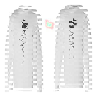 モルディブ、モルディブの国旗 男性 モルディブの国旗 愛国的 長袖Tシャツ - Kawaiitshirt