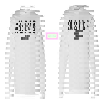 モルディブ国旗-お土産モルディブ。 長袖Tシャツ - Kawaiitshirt