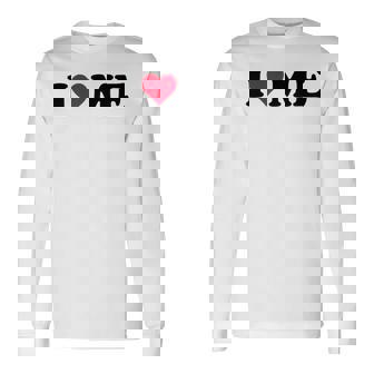 レッドハートデザイン I Love Me 長袖Tシャツ - Kawaiitshirt