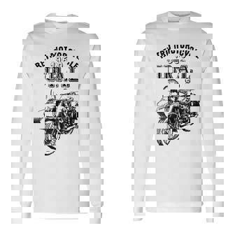 レトロモーターサイクルウラルtシャツ-ヴィンテージサイドカーモーターバイク 長袖Tシャツ - Kawaiitshirt