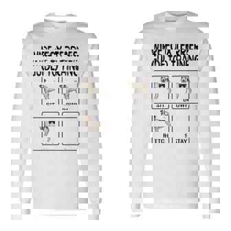 ワイヤーフォックステリアガイド 犬の服従を訓練する 長袖Tシャツ - Kawaiitshirt