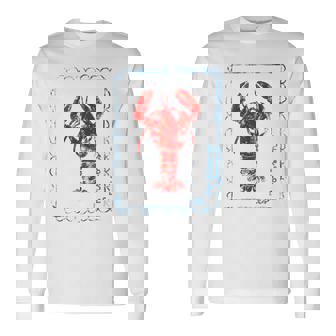 ヴィンテージレッドロブスター 長袖Tシャツ - Kawaiitshirt