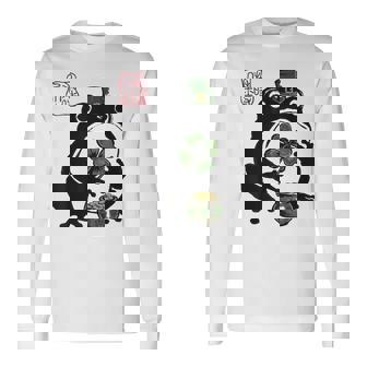 不機嫌そうなカエル 面白い 聖パトリックデー クローバーリーフ アニメ 日本語 長袖Tシャツ - Kawaiitshirt