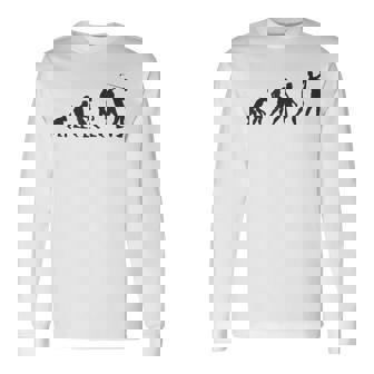 人類の進化 ネタ ゴルファー ゴルフ ゴルフ好き ゴルフファン おもしろ ゴルフ部 長袖Tシャツ - Kawaiitshirt