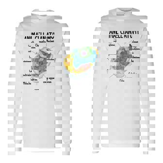 動物細胞の解剖学 生物学者 理科学生 長袖Tシャツ - Kawaiitshirt
