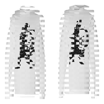 太極拳の練習をしている陽気な猫 陰陽 長袖tシャツ 長袖Tシャツ - Kawaiitshirt