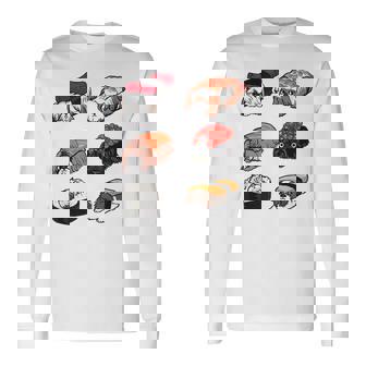 寿司シーズー 長袖Tシャツ - Kawaiitshirt