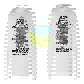 平らな地球協会 面白い陰謀論 亀の象 長袖tシャツ 長袖Tシャツ - Kawaiitshirt