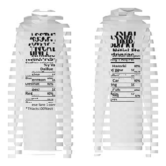 教頭栄養成分表おかしい 長袖Tシャツ - Kawaiitshirt