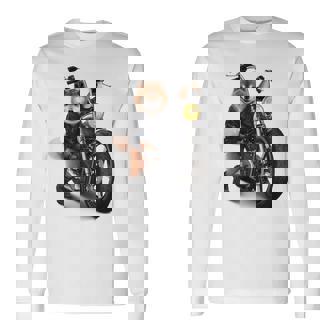 柴犬 いばけん 犬 バイク バイカー 長袖tシャツ 長袖Tシャツ - Kawaiitshirt